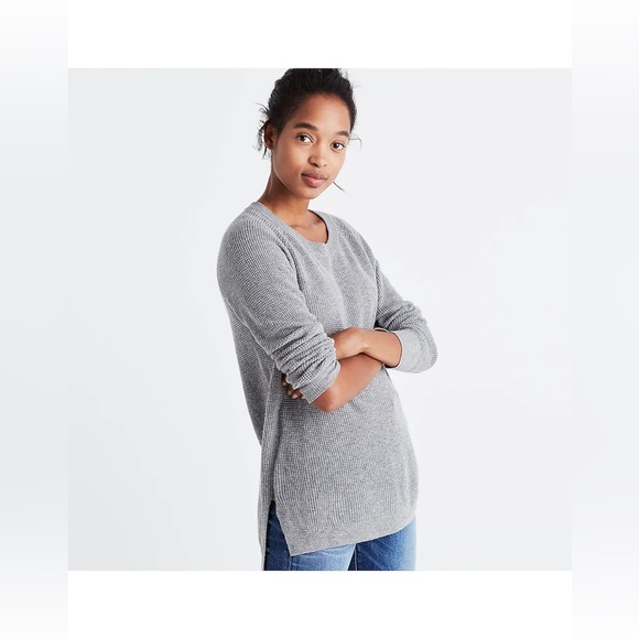 Madewell Wafflestitch Pullover Sweater Charcoal Medium NWT NEW - Picture 5 of 14